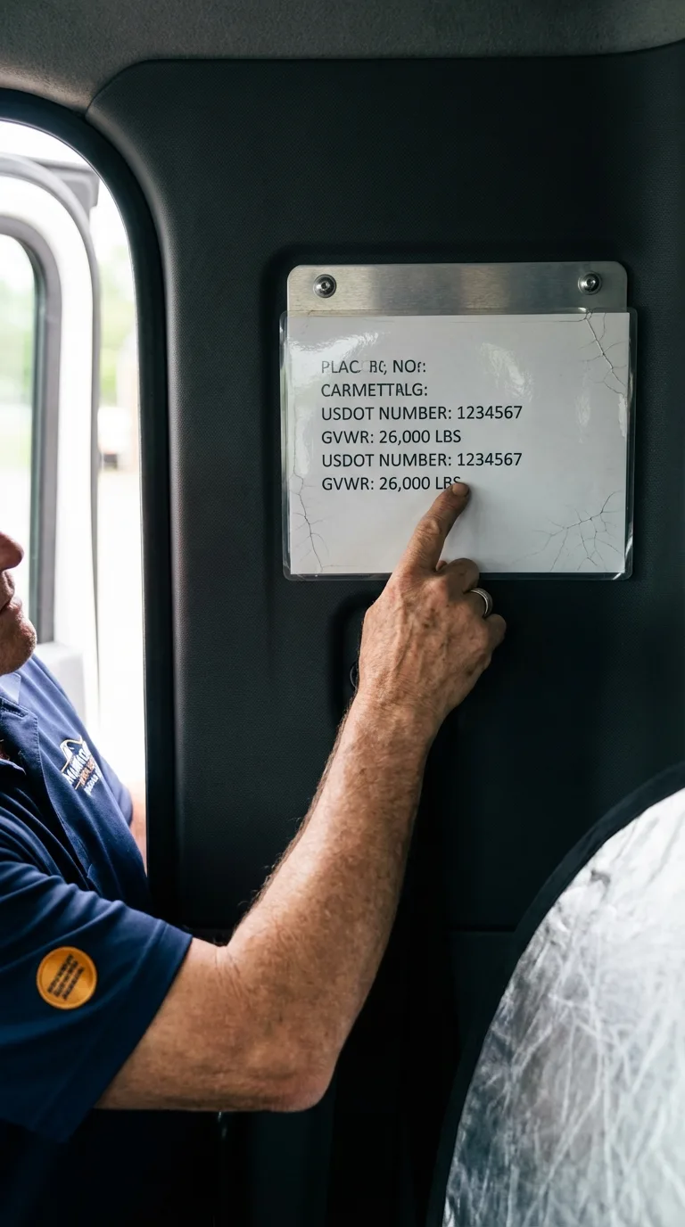 USDOT licensing placard verification in Union